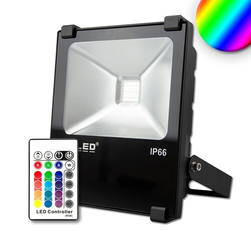 113706 Isoled LED Fluter 30W RGB,IP66 Inkl.Funk-Fernbedienung Produktbild