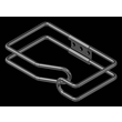 19R3-125x75 Mehler 10 Kabelrangierbügel Metall B125xH75xT25mm Chrom Produktbild