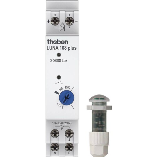 1080900 Theben THEBEN Analoger Dämmerungsschalter LUNA 108 plus EL Produktbild Front View L