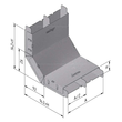 15732 Trayco FS-FD-RB38-350-2C-PG Steigestück 2-zügig 350mm Produktbild