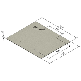 15654 Trayco FS-HC-SQ-260-FILL-2-CB Füllelement Deckel quadratisch 2mm Produktbild