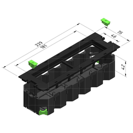 15646 Trayco FS-AC-HO-260-4-45-PA9011 Gerätebecher f. Modul 45 schwarz Produktbild