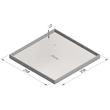 15959 Trayco FS-BC13-SQ-260-WP-SS304 Blinddeckel the Box Edelstahl Produktbild front S