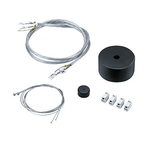 22170893 Zumtobel CLEVO ID MONT SET SL + LB IN BK ASQ1 Montage  und Einspeiseset Produktbild Front View L