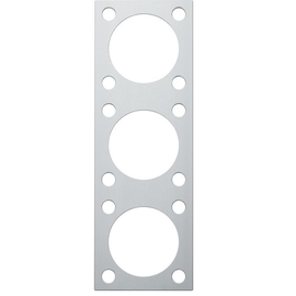 9184503 Berker BERKER INTEGRO Montageschablone 3fach Alu massiv Alum Produktbild front M