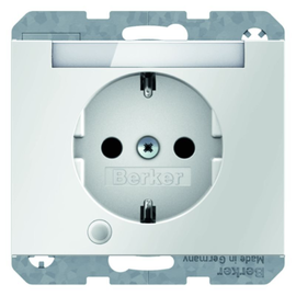 41107009 Berker BERKER K.1 SSD mit Kontroll LED und Beschriftungsfeld pol Produktbild front M