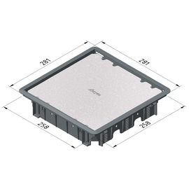 15777 Trayco FS BC8 CE SQ 260 PA7011 Blinddeckel the Box Teppchrand grau Produktbild