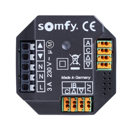 1860328 Somfy animeo IB+ 1 AC Moco IWM Unterputz 220 240V AC Produktbild Front View L