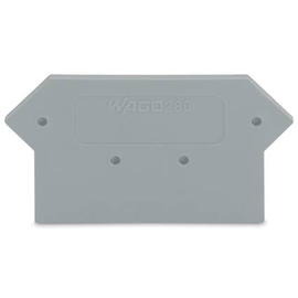 280-330 Wago Abschluss  und Zwischenplatte 2,5 mm dick, grau Produktbild