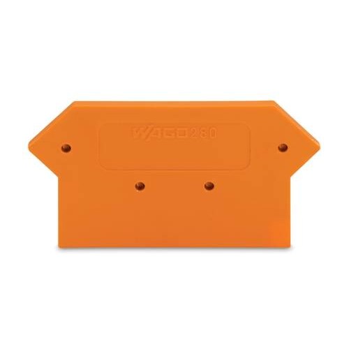 280-331 Wago Abschluss  und Zwischenplatte 2,5 mm dick, orange Produktbild Front View L