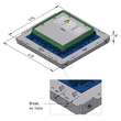 15774 Trayco FS BOX38 SQ 260 400 PG Unterflurdose Breite 415x415mm Höhe 38mm Produktbild