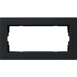 1002095 Gira Rahmen 2-fach o.M. flacher Einbau E2 schwarz matt Produktbild