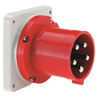 88210202 Bals Flanschgerätestecker TE 63A 5p 400V 6h IP44 Ni 283 gerade, rot, Produktbild front S