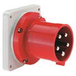 88210202 Bals Flanschgerätestecker TE 63A 5p 400V 6h IP44 Ni 283 gerade, rot, Produktbild