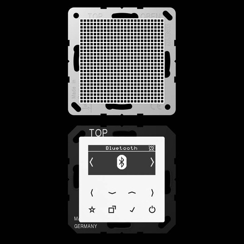 DABA1BTWW Jung Smart Radio DAB+ mit Bluetooth Set Mono Produktbild Front View L