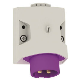 92003914 Bals Wandgerätestecker 16A 2p 24V keine Nut IP44 460 violett, Schraub Produktbild front M