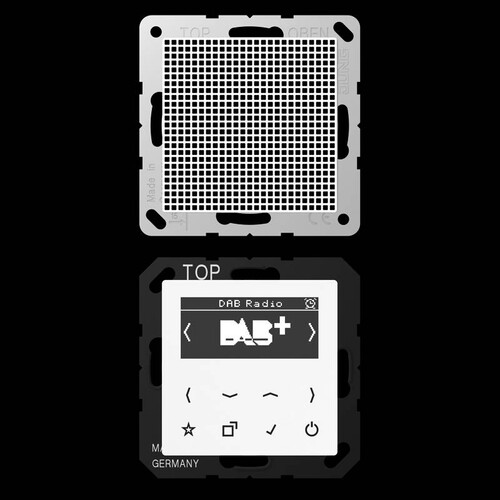 DABA1WW Jung Smart Radio DAB+ Set Mono Produktbild Front View L