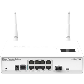 CRS109-8G-1S-2HND-IN Mikrotik Cloud Router Switch 109 8G 1S 2HnD IN with At Produktbild front M