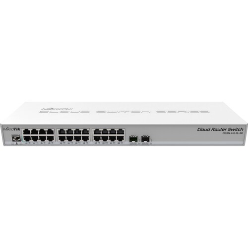 CRS326-24G-2S+RM Mikrotik Cloud Router Switch 326 24G 2S+RM with 800 MHz CPU, Produktbild Front View L