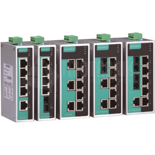 EDS-208A Moxa Entry level Unmanaged Ethernet Switch with 8 10/100BaseT(X) Produktbild Front View L