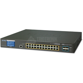 GS-5220-24UPL4XVR Planet L2+/L4 24 Port 10/100/1000T 75W Ultra PoE + 4-Port Produktbild front M