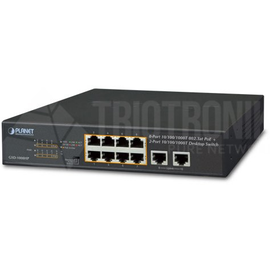 GSD-1008HP Planet 8 Port 10/100/1000T 802.3at PoE + 2 Port 10/100/1000T Produktbild