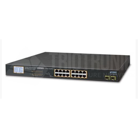 GSW-1820VHP Planet 16 Port 10/100/1000T 802.3at PoE + 2 Port 1000SX SFP Produktbild front M