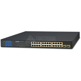 GSW-2620VHP Planet 24 Port 10/100/1000T 802.3at PoE + 2 Port 1000SX SFP Produktbild front M
