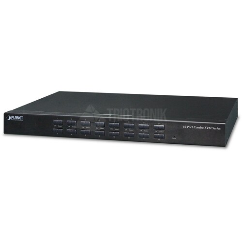 IKVM-210-16 Planet 16 Port Combo IP KVM Switch: Up to 256 computers, Produktbild Front View L