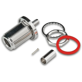 N-F C 316 BH Airwin N Female Bulkhead version for RG 316 cable Produktbild front M