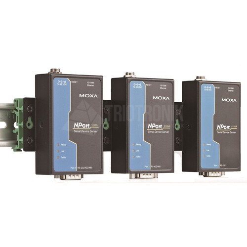 NPORT 5110A Moxa 1 port device server, 10/100M Ethernet, RS 232, DB9 Produktbild Front View L