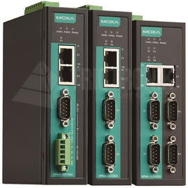 NPORT IA5250A Moxa 2 port RS 232/422/485 serial device server, 10/100MBaseT(X), Produktbild front M