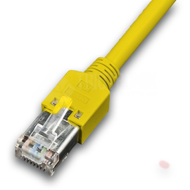 PKT-HQ-K5E 0.5 GE Neutral High Quality Patchkabel KAT5E mit Hirose Stecker TM1 Produktbild front M