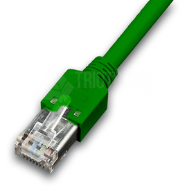 PKT-HQ-K5E 15.0 GN Neutral High Quality Patchkabel KAT5E mit Hirose Stecker TM1 Produktbild front M