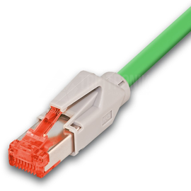 PKT-HQ-KAT6 25.0 GN Neutral High Quality Patchkabel KAT6 mit Hirose Stecker TM21, Produktbild front M