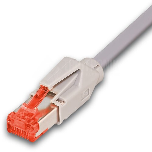 PKT-HQ-KAT6 5.0 Neutral High Quality Patchkabel KAT6 mit Hirose Stecker TM21, Produktbild Front View L