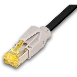 PKT-HQ-KAT6A 1.5 SW Neutral High Quality Patchkabel KAT6A mit Hirose Stecker TM3 Produktbild front M
