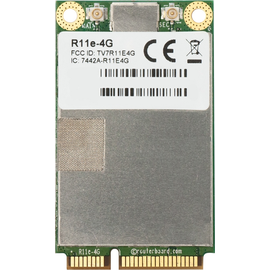 R11E-4G Mikrotik 4G/LTE miniPCI e card with 2 x u.FL connectors for bands Produktbild front M