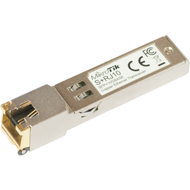 S+RJ10 Mikrotik S+RJ10 supports six speeds: 10 Mbps, 100 Mbps, 1 Gbps, 2.5 G Produktbild front M