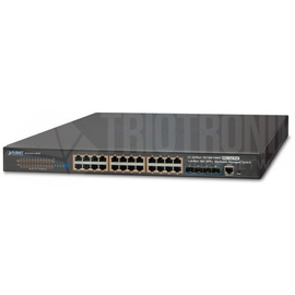 SGS-6341-24P4X Planet Layer 3 24 Port 10/100/1000T 802.3at POE + 4-Port Produktbild front M