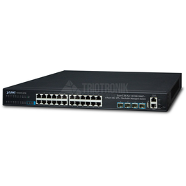 SGS-6341-24T4X Planet Layer 3 24 Port 10/100/1000T + 4 Port 10G SFP+ Stackable Produktbild front M