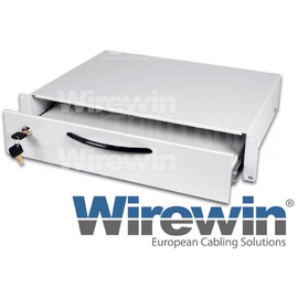 TLA 1U Wirewin 19 Tastaturschublade, versperrbar, RAL7035 Produktbild