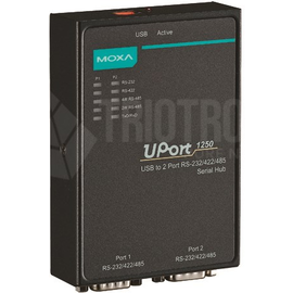 UPORT 1250 Moxa 2 Port USB to Serial Hub, RS-232/422/485 Produktbild front M