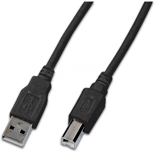 USB A-B MM 0.15 SW Wirewin Wirewin USB 2.0 Kabel, A-Stecker/B-Stecker, Produktbild Front View L