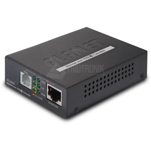 VC-231G Planet 1 Port 10/100/1000T Ethernet to VDSL2 Converter -30a Produktbild Front View L