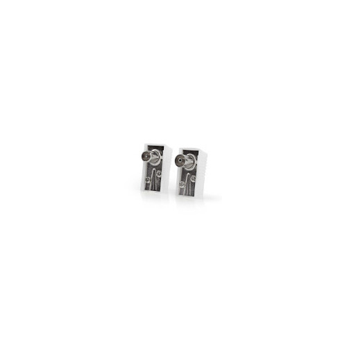 CSGB40995WT Nedis IEC (Koax) Stecker | Stecker + Buchse   Abgewinkelt | 2 Stüc Produktbild Front View L