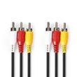 CVGP24300BK30 Nedis Videokabel Composite | 3x Cinch Stecker   3x Cinch Stecker | Produktbild