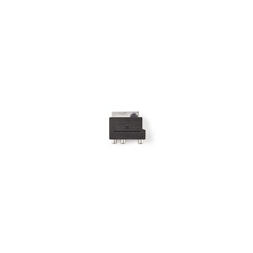 CVGB31902BK Nedis Schaltbarer SCART- Adapter auf S-Video Buchse/3x RCA Cinch Produktbild Front View L