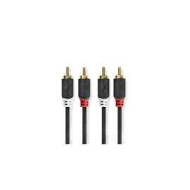 CABW24200AT10 Nedis Stereo Audiokabel 1m 2x Cinch Stecker auf 2x Cinch Stecker Produktbild