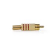 CAGP24900RD Nedis Cinch Stecker Metall Goldbeschichtet 10 StÃŒck Pack. Rot Produktbild